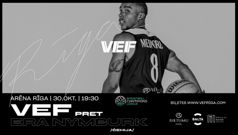 FIBA Čempionu līga VEF Rīga vs ERA Nymburg