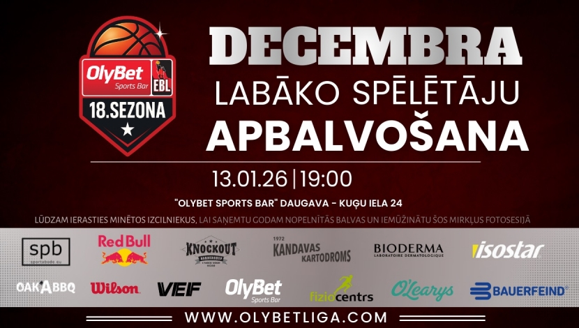 OlyBet Basketbola līgas - Decembra līderi
