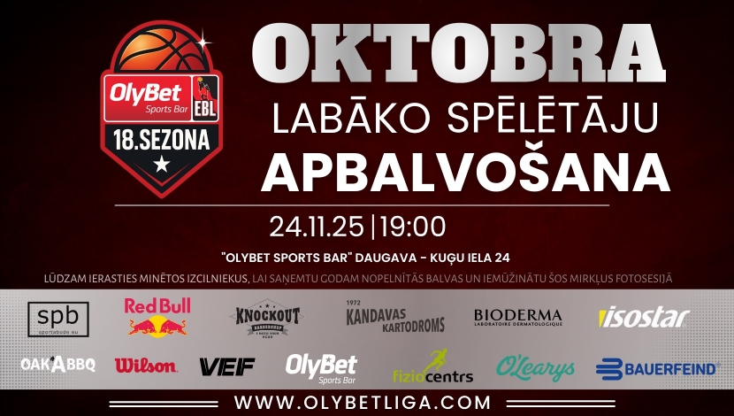 OlyBet Basketbola līgas - oktobra līderi
