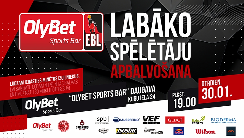 OlyBet basketbola līgas Decembra līderi